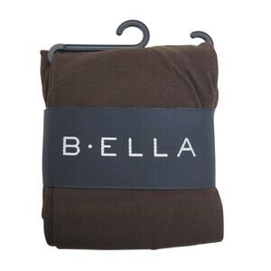 Italian Cotton Blend Tight Espresso Brown Medium B.ella Erika New Opaque Hosiery